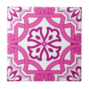 Carreau Mosaïque rose portugais méditerranéen