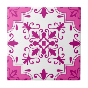 Carreau Mosaïque rose portugais méditerranéen