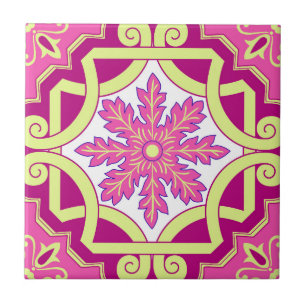 Carreau Mosaïque rose portugais méditerranéen