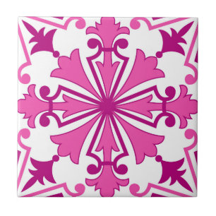Carreau Mosaïque rose portugais méditerranéen