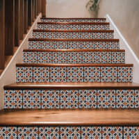Mosaïque traditionnelle marocaine Bleu & Terracott