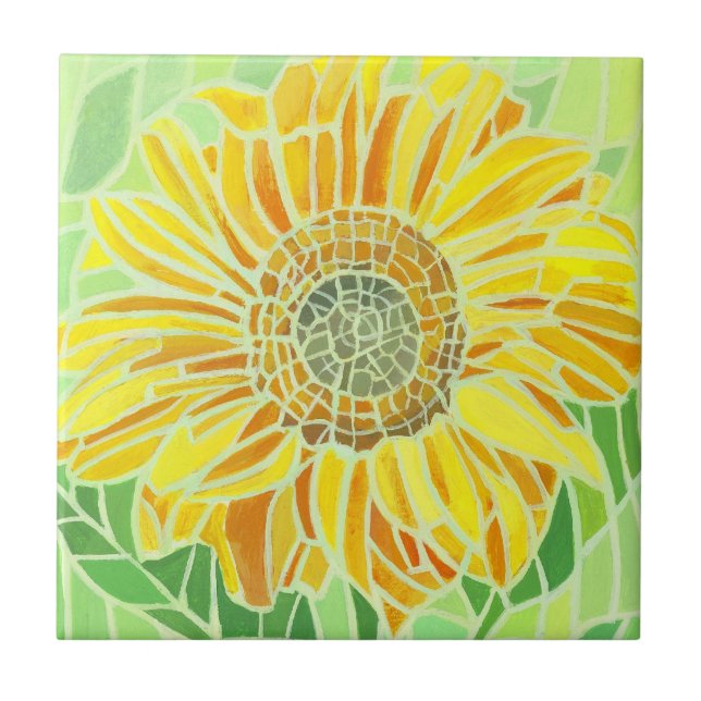 Carreau Mosaïque Tyle de tournesol (Devant)