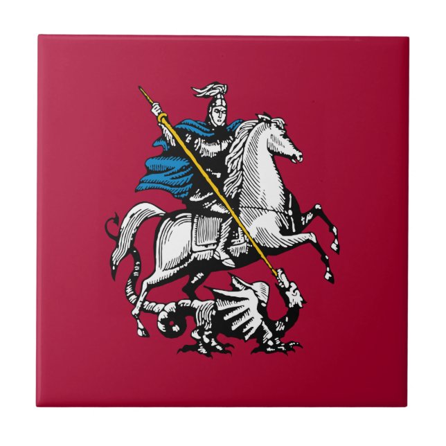 Carreau Moscou ville Russie symbole drapeau saint george k (Devant)
