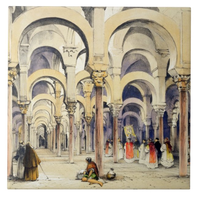 Carreau Mosquée à Cordoue, des "croquis de l'Espagne", (Devant)