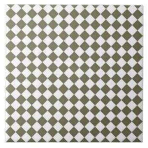 Carreau Moss Green Diamond Check motif