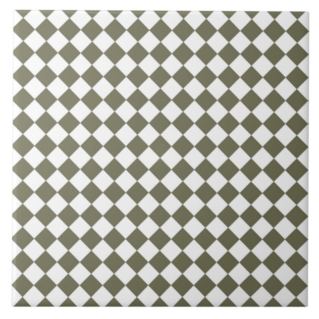 Carreau Moss Green Diamond Check motif (Devant)