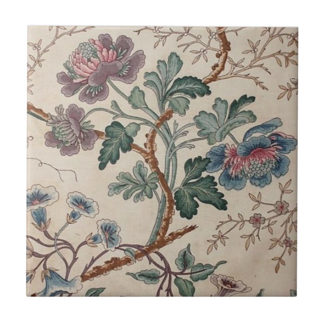 Carreau Moss Plum Fleur Antique | (Devant)