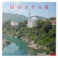 Mostar mosquée vue carrelage en céramique