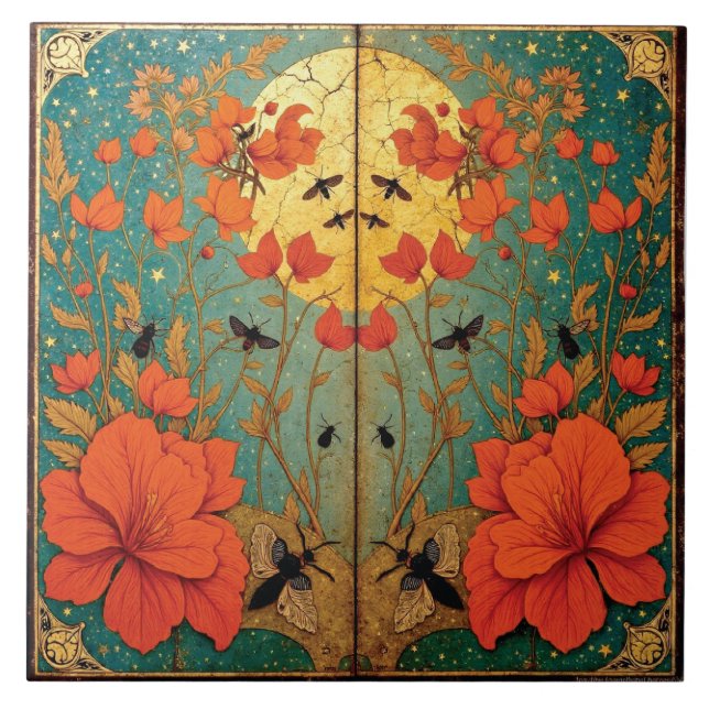 Carreau Moth Sanctuary Under the Moonlit Sky (Devant)