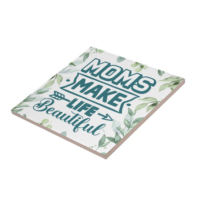 Carreau Mothers Day Word Art with Foliing (Côté)