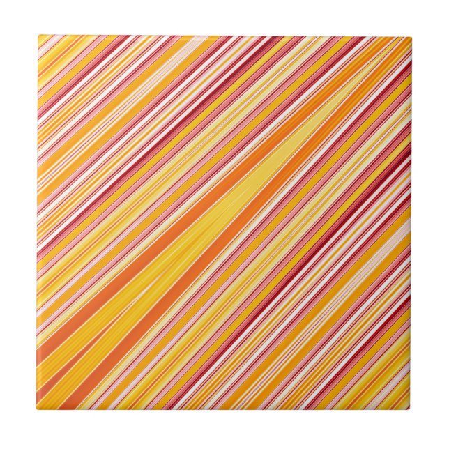 Carreau Motif à bandes orange (Devant)