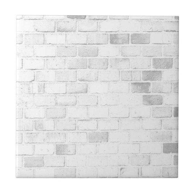 Carreau Motif à la mode de mur de briques blanc (Devant)