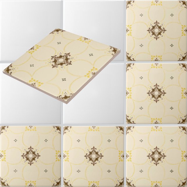 Carreau Motif à médaillons alternés vintage (Créateur téléchargé)