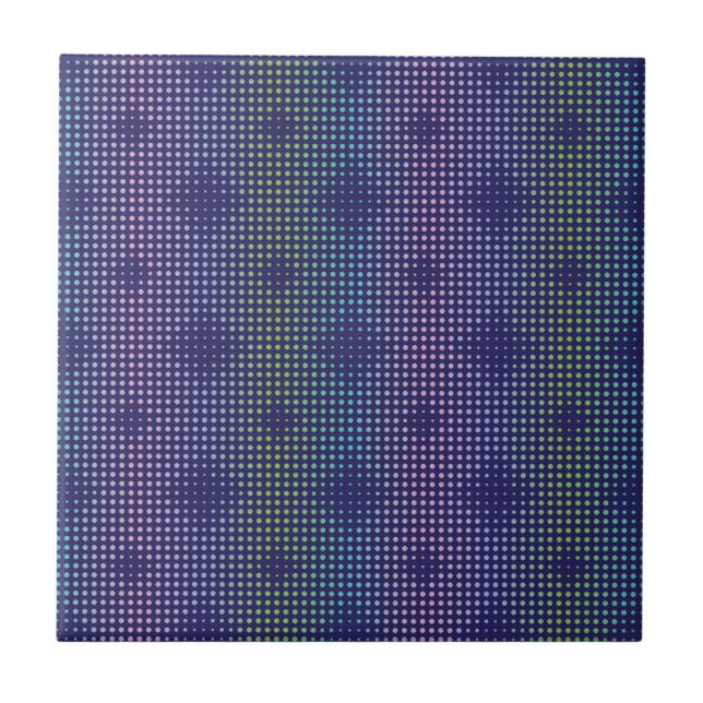 Carreau Motif à points holographiques iridescents (Devant)
