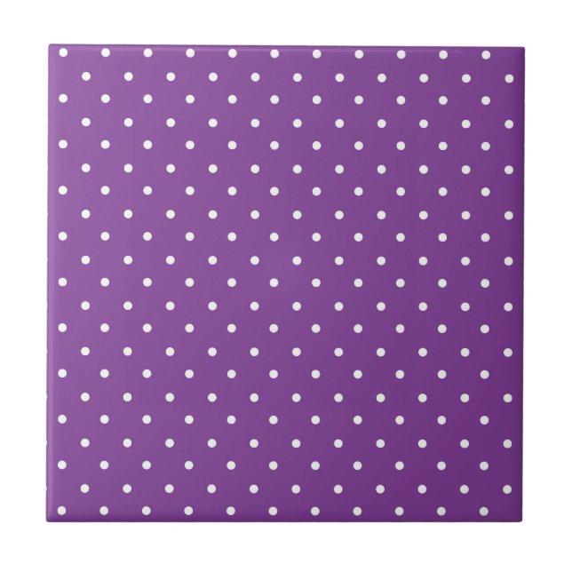 Carreau Motif à pois fond violet sans couture  (Devant)