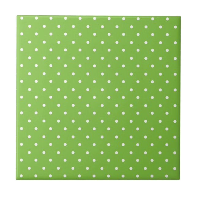 Carreau Motif à pois lime brillant sans couture (Devant)