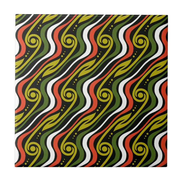 Carreau motif à rayures (Devant)