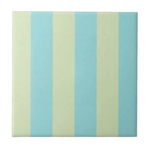 Carreau Motif à rayures pastel doux - Crème de citron vert