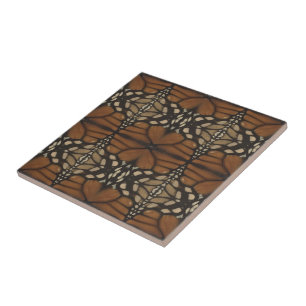 Carreau Motif à répétition de gros plan d'aile de papillon