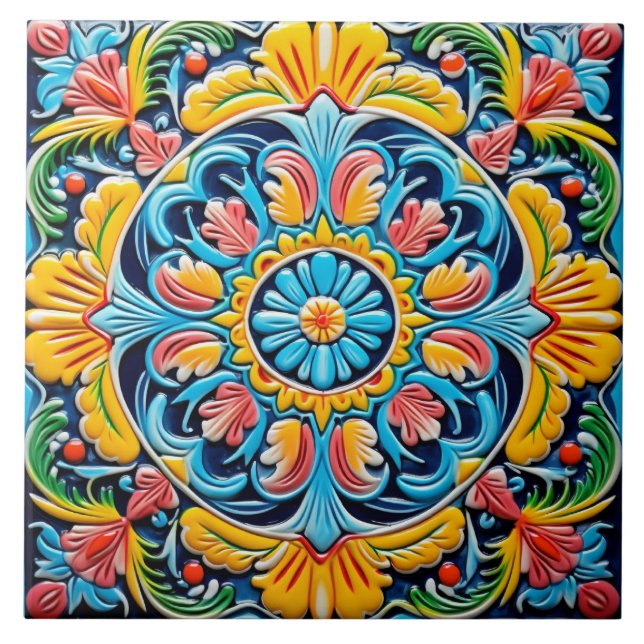 Carreau Motif à thème mexicain (Devant)