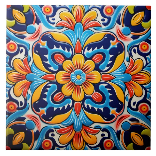 Carreau Motif à thème mexicain (Devant)