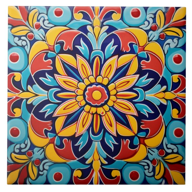 Carreau Motif à thème mexicain (Devant)