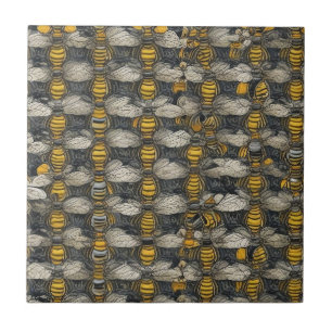Carreau Motif Abeille Rustique Nature