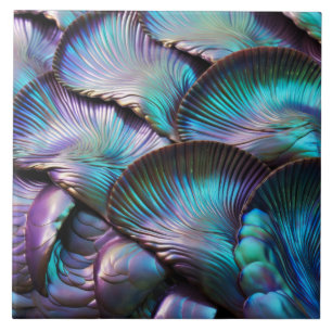 Carreau Motif Abstrait Abalone Shell