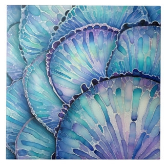 Carreau Motif Abstrait Abalone Shell