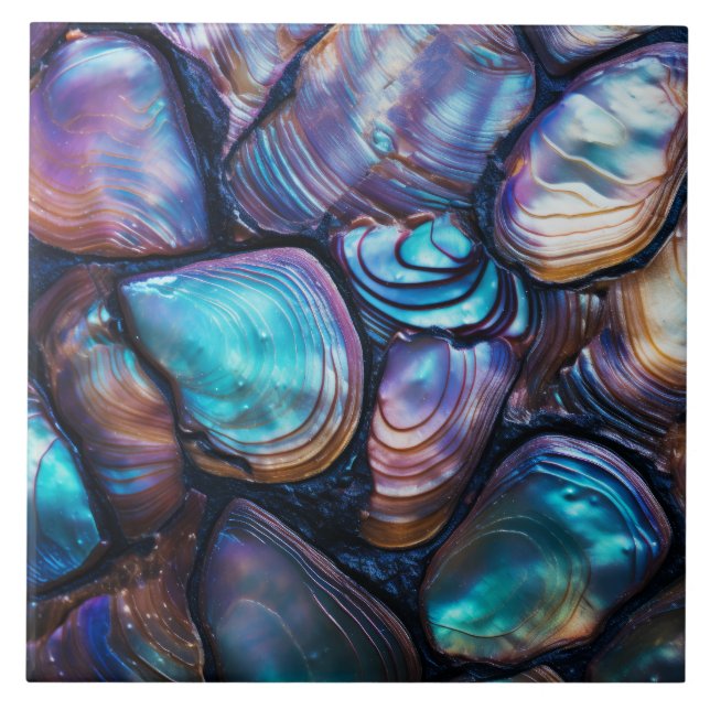 Carreau Motif Abstrait Abalone Shell (Devant)