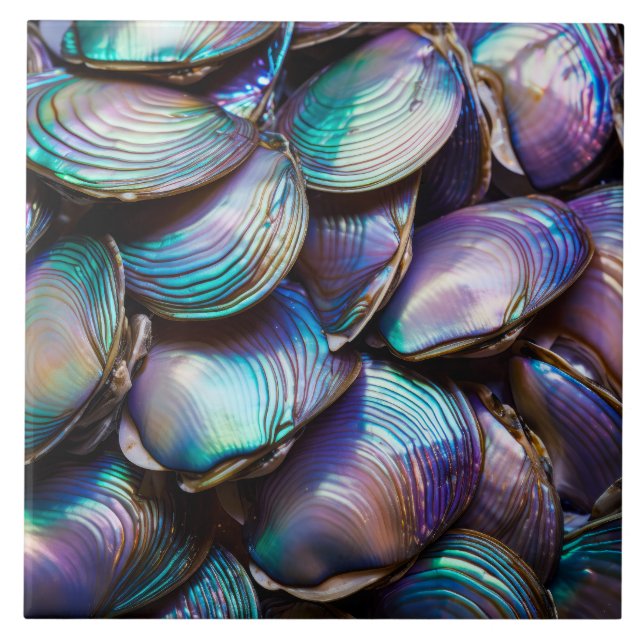 Carreau Motif Abstrait Abalone Shell (Devant)