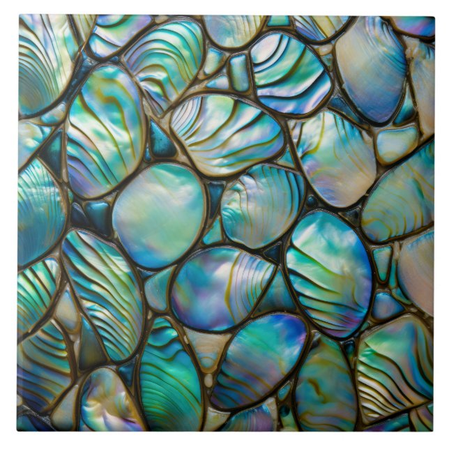 Carreau Motif Abstrait Abalone Shell (Devant)