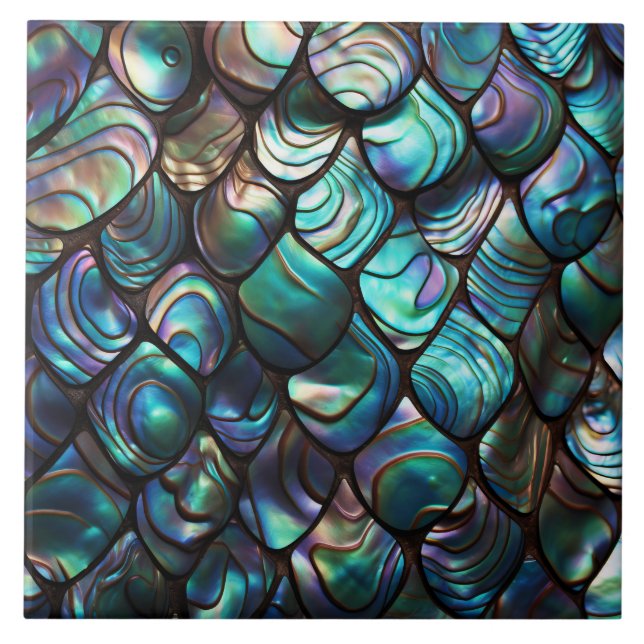 Carreau Motif Abstrait Abalone Shell (Devant)