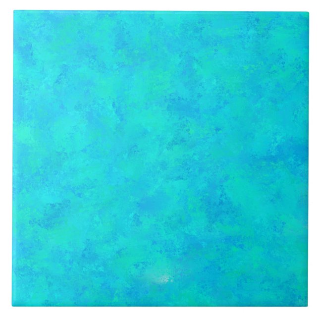Carreau Motif Abstrait bleu turquoise (Devant)