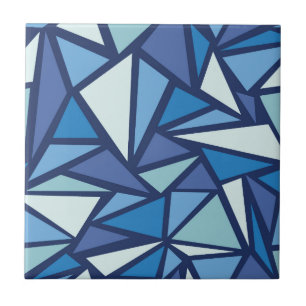 Carreau Motif Abstrait de glace bleue