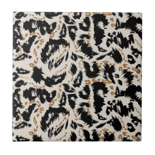 Carreau Motif abstrait de léopard africain bohème 