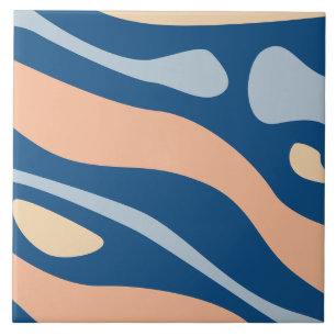 Carreau Motif Abstrait de liquide vave brun beige brun