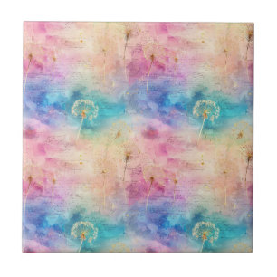 Carreau Motif Abstrait de Pissenlit Vintage (7)
