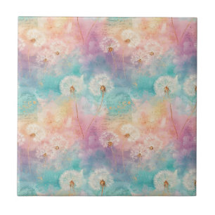 Carreau Motif Abstrait de Pissenlit Vintage (8)