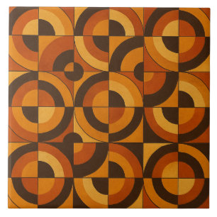 Carreau Motif abstrait géométrique du milieu du XXe siècle