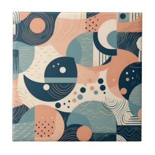 Carreau Motif Abstrait minimal sans fil - Géométrique (11)