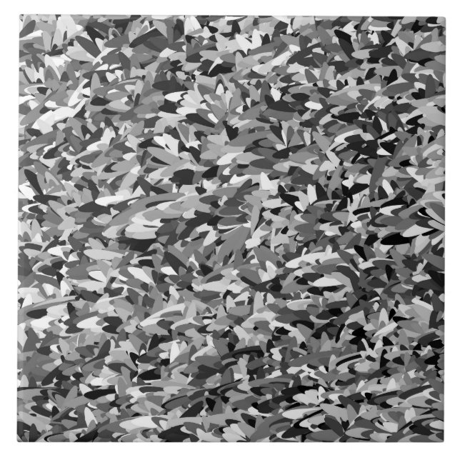 Carreau Motif abstrait noir et blanc (Devant)