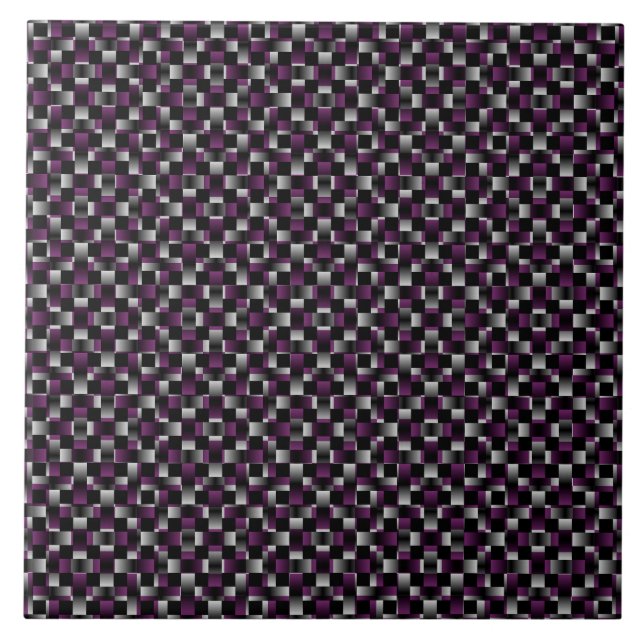 Carreau Motif abstrait noir violet (Devant)