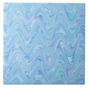 Carreau Motif Abstrait Ondulé Violet Bleu