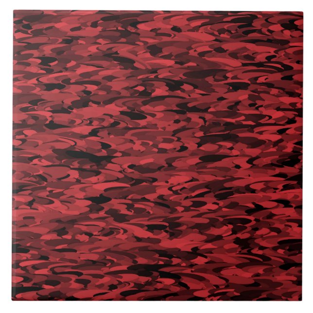 Carreau Motif abstrait rouge noir (Devant)