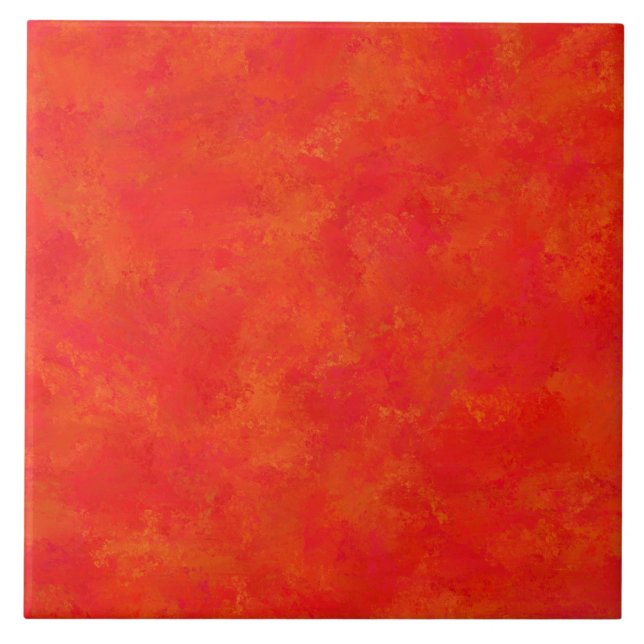 Carreau Motif Abstrait rouge orange (Devant)