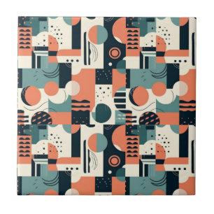 Carreau Motif Abstrait sans fil minimal - géométrique (1)