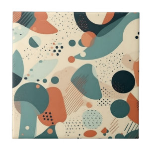 Carreau Motif Abstrait sans fil minimal - géométrique (5)