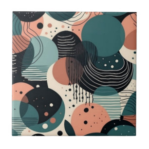 Carreau Motif Abstrait sans fil minimal - géométrique (8)