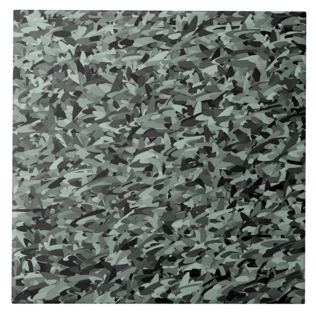 Carreau Motif Abstrait Vert Noir (Devant)